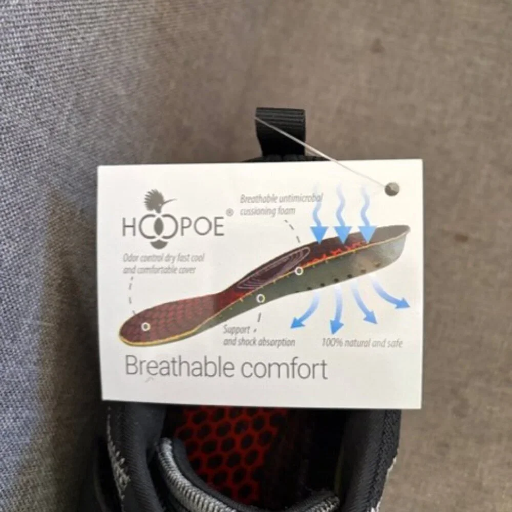 Hoopoe Slip-On Featherlight 9 oz Walking Sneakers Black Gray Sparkle Women's 8 - Picture 6 of 6